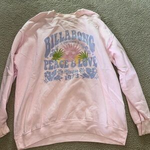 Billabong Light Pink Peace & Love Sweatshirt